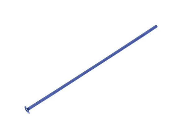 Blue Niobium Head Pin, 1.5", Standard (10 Pieces)