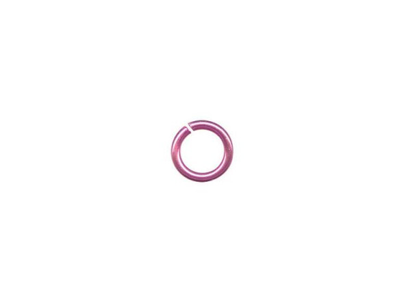 Pink Niobium Jump Ring, Round, 5mm (10 Pieces)