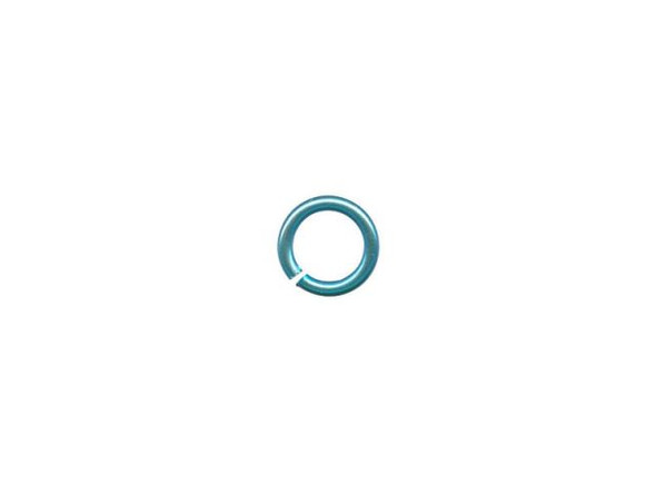 Teal Niobium Jump Ring, Round, 5mm (10 Pieces)