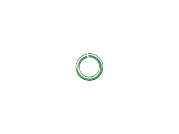 Green Niobium Jump Ring, Round, 5mm (10 Pieces)