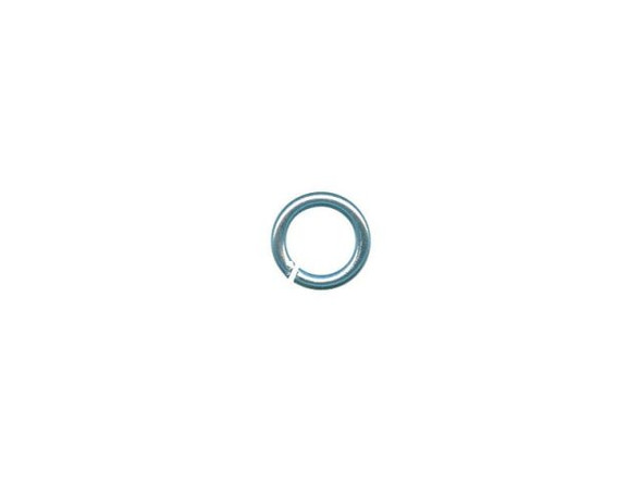 Steel Blue Niobium Jump Ring, Round, 5mm (10 Pieces)