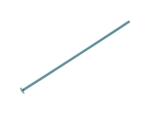 Niobium Head Pin, 1.5", Standard 21ga - Steel Blue (10 Pieces)