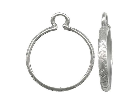 JBB Findings Antiqued Silver Plated Bezel, for 14mm Rivoli, 1 Loop (Each)