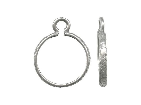 JBB Findings Antiqued Silver Plated Bezel, for 12mm Rivoli, 1 Loop (Each)