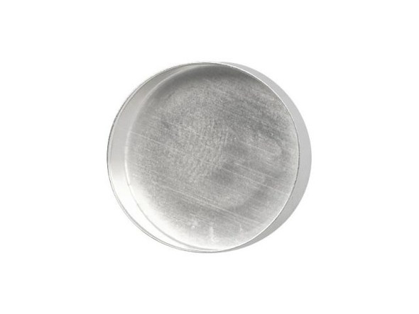 Sterling Silver Bezel Cup, Round, 15mm (Each)