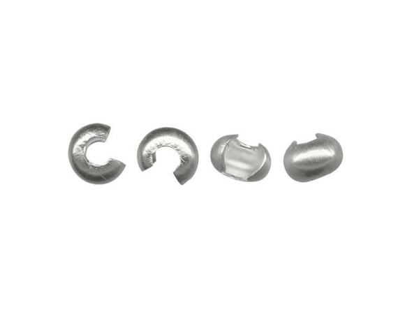 4mm Silver Crimp Covers