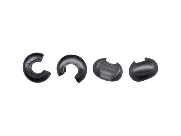 Gunmetal Crimp Cover, 4.8mm (100 Pieces)