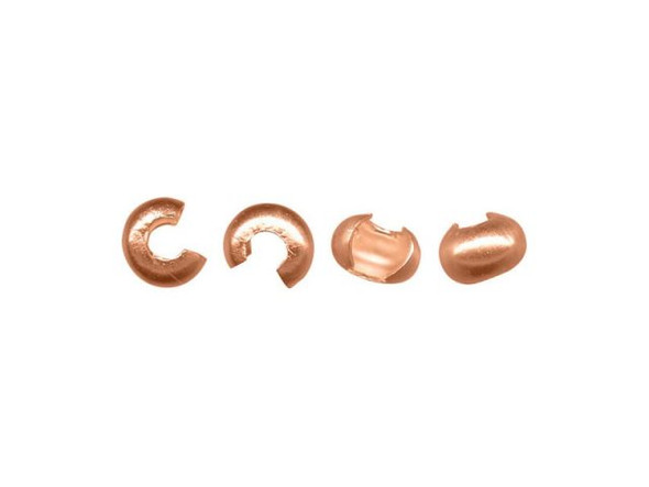 Copper Crimp Cover, 4mm (100 Pieces)