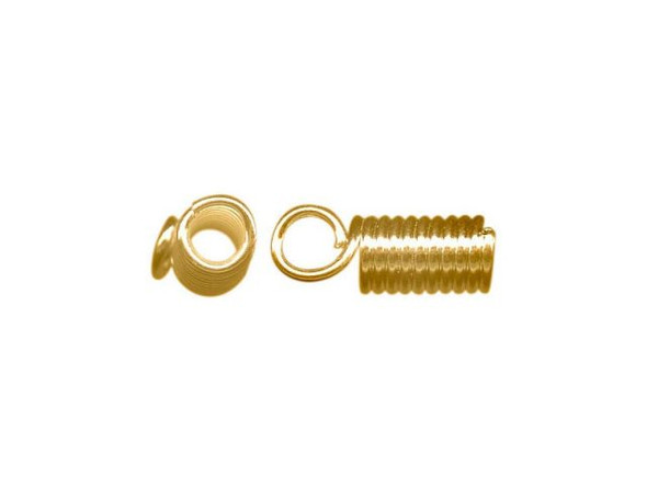 Gold Plated Coil End, 4mm (gross)