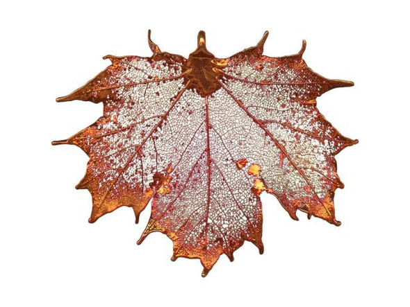 Copper Plated Leaf Pendant, Sugar Maple (Each)