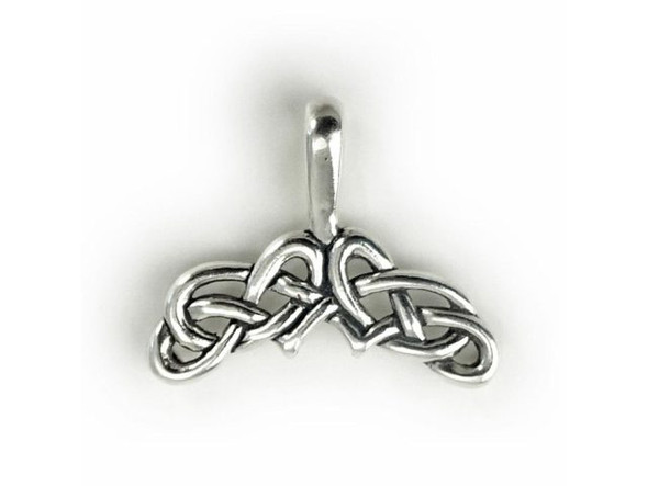 Sterling Silver Celtic Knot Charm Holder (Each)