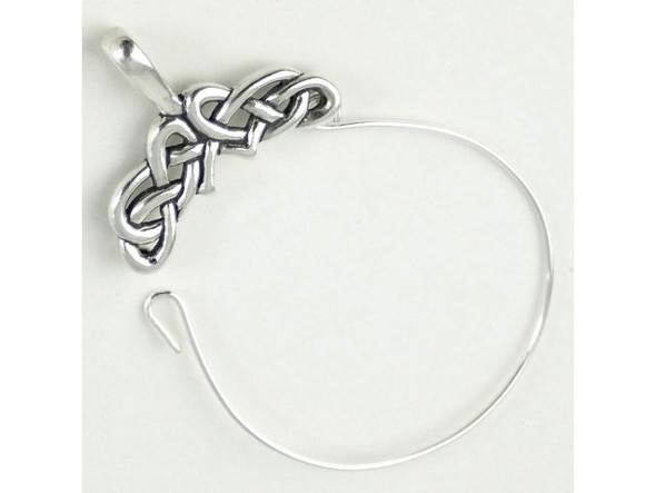 Sterling Silver Celtic Knot Charm Holder (Each)