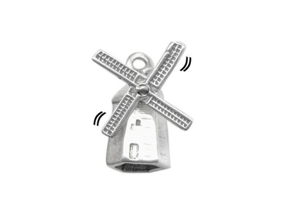 Sterling Silver Windmill Charm (Each)