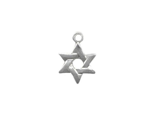 11x9mm Sterling Silver Star of David Charm - Limited Availability #49-070