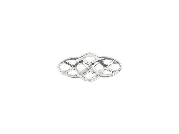 Sterling Silver Oval Knot Charm, Cast, 9x21mm (Each)