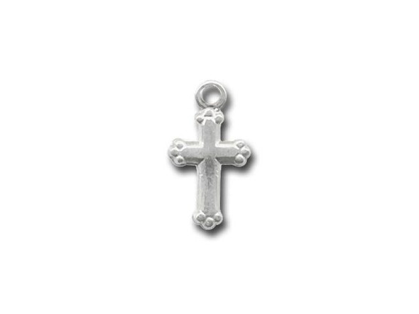 Sterling Silver Tiny Cross Charm (Each)