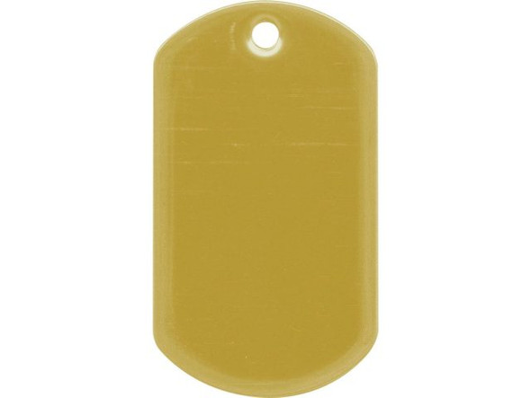 Dog Tag, 2", Brass (10 Pieces)