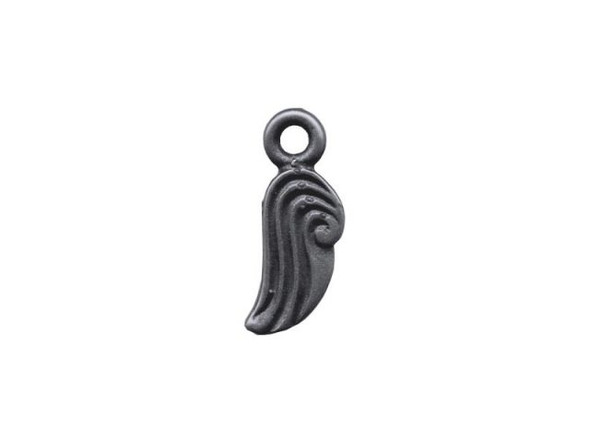 JBB Findings Gunmetal Charm, Cast, Small Wing (10 Pieces)