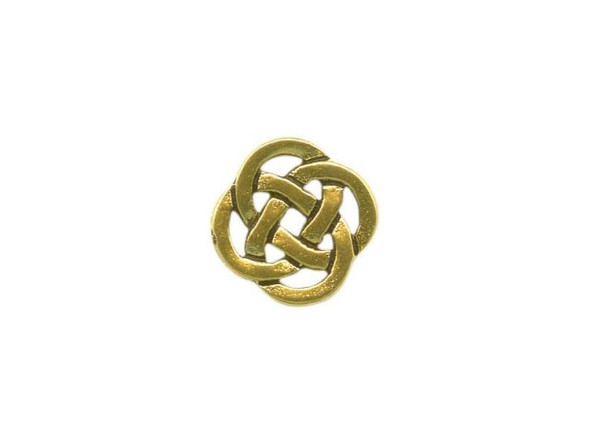 TierraCast Small Celtic Knot Jewelry Connector - Antiqued Gold Plated (ten)