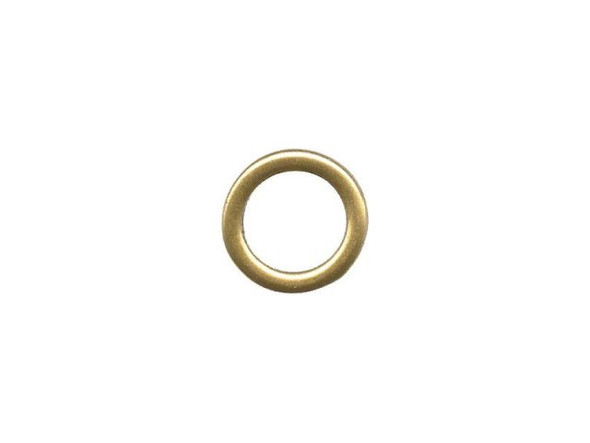 JBB Findings Antiqued Brass Plated Jewelry Link, 9mm Round (10 Pieces)