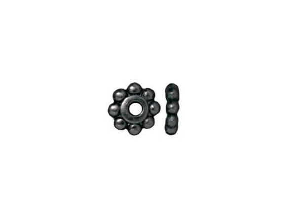 TierraCast Gunmetal Beads, Beaded 6x2mm (100 Pieces)