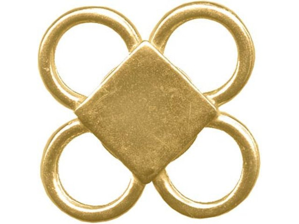 JBB Findings Brass Jewelry Connector, Cloverleaf, 16mm (Clearance) #49-951-10-0