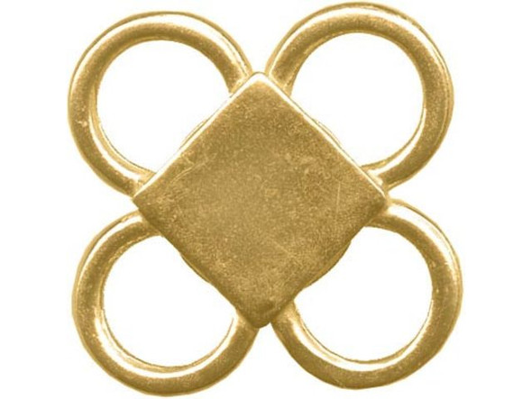 JBB Findings Brass Jewelry Connector, Cloverleaf, 16mm (Each)