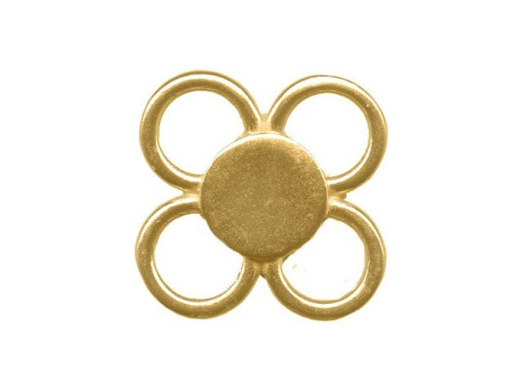 JBB Findings Brass Jewelry Connector, Cloverleaf, 16mm (Each)