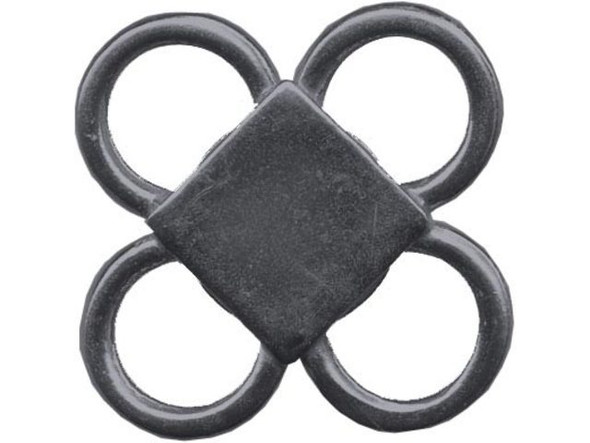 JBB Findings Gunmetal Jewelry Connector, Cloverleaf, 16mm (Each)