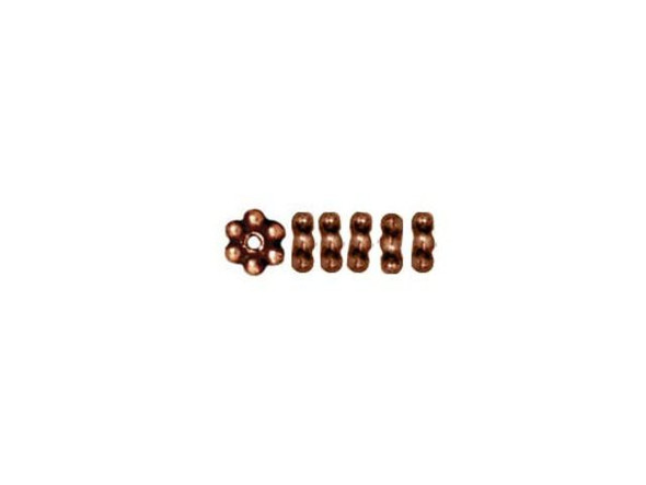 TierraCast Antiqued Copper Plated Beads, Beaded 3x1mm (hundred)