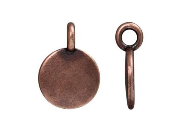 TierraCast Antiqued Copper Plated Stampable Charm Blank (Each)