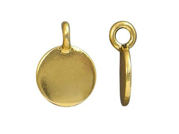 TierraCast Gold Plated Stampable Charm Blank (Each)