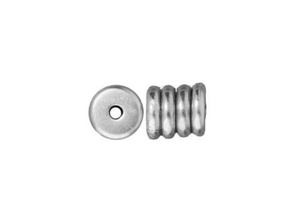 TierraCast Silver Plated Heishi Beads, 6mm Heishi (100 Pieces)