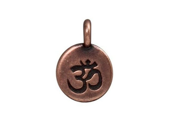 TierraCast Antiqued Copper Plated Om Charm (Each)