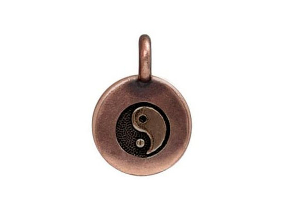 TierraCast Antiqued Copper Plated Yin Yang Charm (Each)