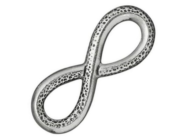 TierraCast Antiqued Silver Plated Jewelry Link, Cast, Infinity (Each)