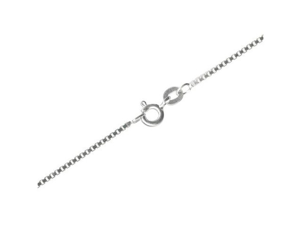 Sterling Silver Medium Box Chain Necklace, 18" (Each)