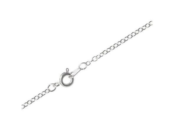 Sterling Silver Cable Chain Necklace, 18", Medium, 2.0mm (Each)