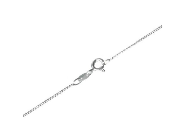 Sterling Silver Diamond-Cut Curb Chain Necklace, 18", 1.1mm (Each)