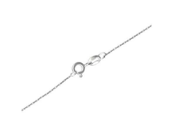 Fine Sterling Silver Cardano Chain Necklace, 18", 0.62mm (Each)