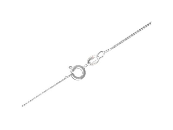 Sterling Silver Diamond-Cut Serpentine Chain Necklace, 18", 0.85mm (Each)