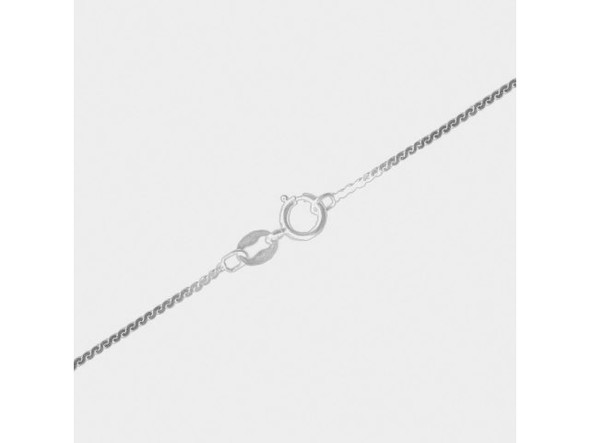 Sterling Silver Serpentine Chain Necklace, 16" (Each)