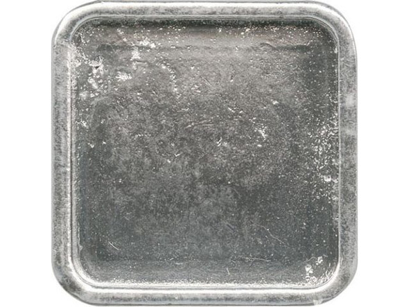 Silver Plated Finger Ring Blank, Adjustable, Bezel Square (each)