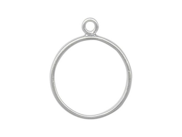 Sterling Silver Finger Ring Blank, with Loop, Size 8 (Each)