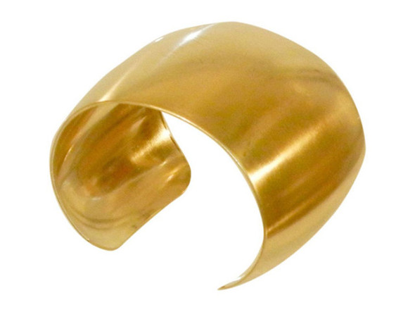 Brass 2" Domed Cuff Bracelet Finding (Each)