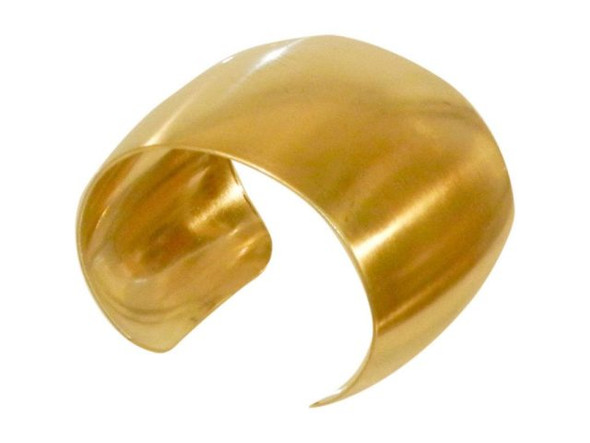 Brass 2" Domed Cuff Bracelet Finding (Each)