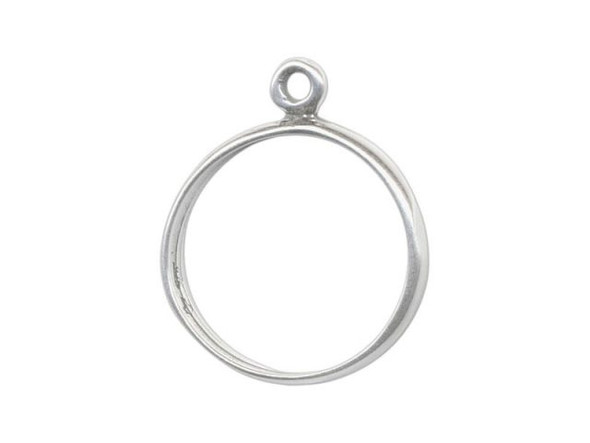 Sterling Silver Finger Ring Blank, with Loop, Size 7 (Each)