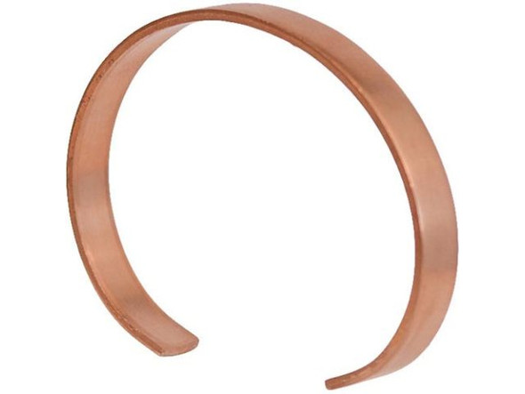 Solid Copper Cuff Bracelet Finding, 1/4" x 5.75" (Each)