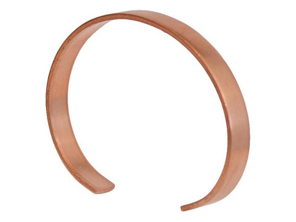 Solid Copper Cuff Bracelet Finding, 1/4" x 5.75" (Each)