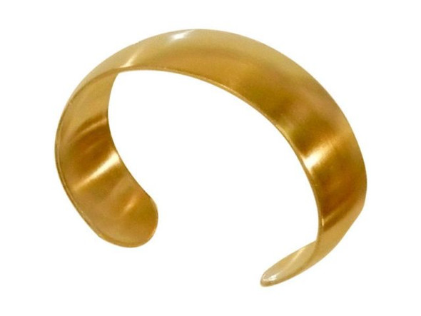 Brass 3/4" Domed Cuff Bracelet Finding (Each)